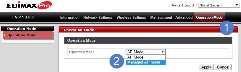 5. Otevřete internetový prohlížeč a zadejte IP adresu IAP1200. Výchozí adresa je 192.168.2.2. IP adresa vašeho počítače musí být ve stejné podsíťi jako AP Kontrolér.