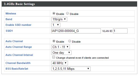 Pokud změníte IP adresu access pointu, použijte tuto IP adresu také pro přístup k konfiguračnímu rozhraní - místo 192.168.2.2. 3. Pro změnu 2.4GHz SSID přejděte do Wireless Settings > 2.