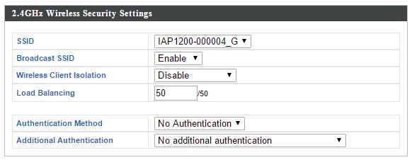 4. Pro konfiguraci zabezpečení 2.4GHz bezdrátové sítě přejděte do Wireless Settings > 2.4GHz 11ac 11an > Security.