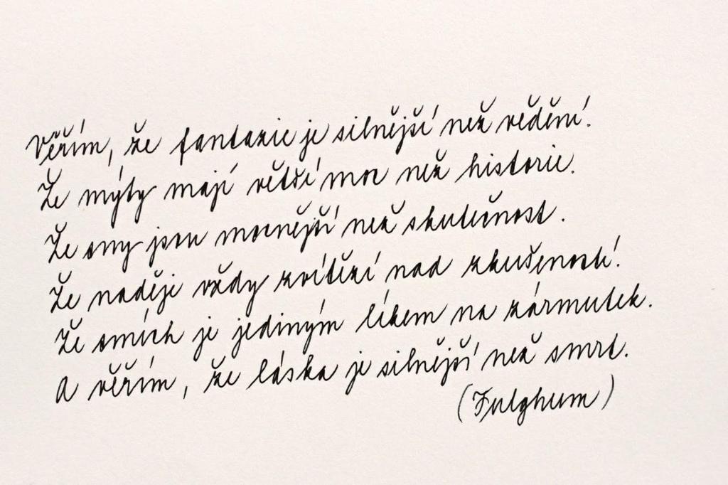 ÚKOL 2: Napište níže uvedený citát R.