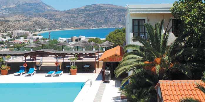 Pro mladší a střední generaci Rodinná dovolená Oblíbené místo Zábava na dosah Seven Stars Hotel Snídaně KARPATHOS PIGADIA Zmodernizovaný hotelový areál s příjemnou atmosférou se