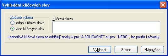 Pro rychlejší vyhledání je možné začít psát do vstupního řádku počáteční písmena příjmení autora, názvu knihy, resp. přírůstkového čísla (podle nastavené konfigurace).