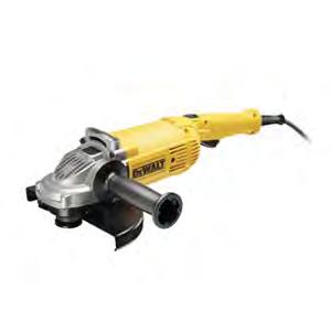 DEWALT DWE494-QS velká úhlová bruska 2 200 W 230 mm s plynulým rozběhem Podpěťový spínač zabraňuje opětovnému spuštění nářadí po obnovení napájení v případě výpadku proudu.