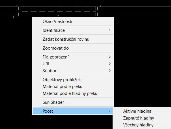 Vyjmutí výběru z editačních funkcí Do 2D a 3D editačních menu Posun, Kopie, Otáčení, Zrcadlení, Prodloužení, Zvětšení a Mazání byla přidána nová položka Vyjmuté. Pozn.
