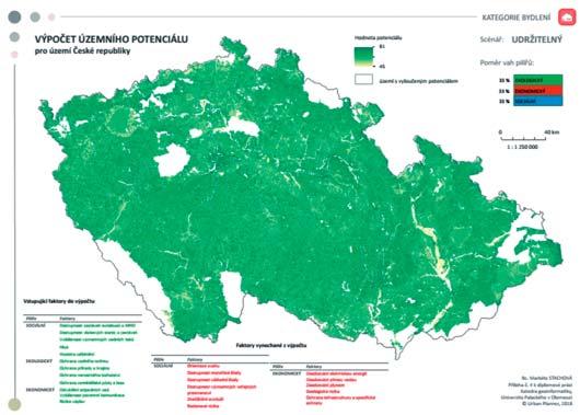 ným počtem vstupních vrstev) otestován pro výpočet územního potenciálu na území celého Česka (obr. 8). Obr.
