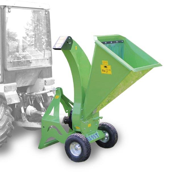 LS 95 T Štěpkovač Chipper Štěpkovač / Chipper 150 kg Max. 80 mm Štěpkovač LS 95 se vyznačuje vysokým výkonem a jednoduchou konstrukcí. Náhon je s řezacím ústrojím spojen klínovým řemenem.