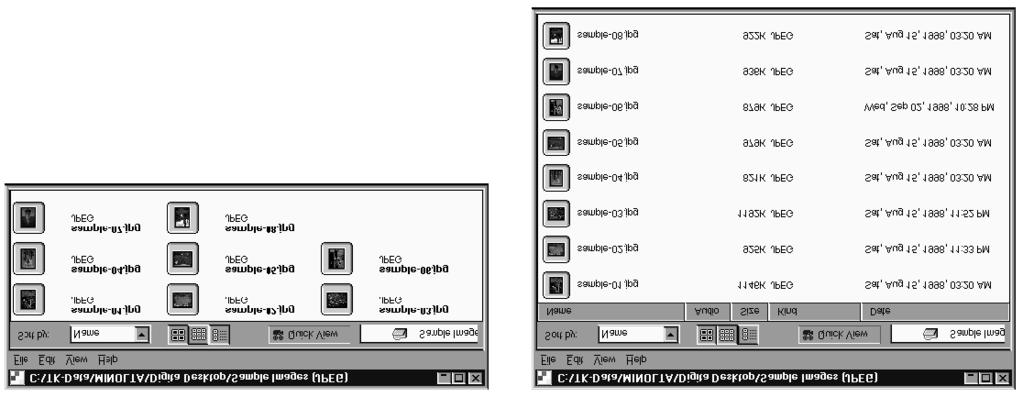 Windows 2. V nabídce View (Zobrazit) ukažte na položku View by (Zobrazit jako) a zvolte Slide (Diapozitiv), Small Slide (Malý diapozitiv) nebo List (Seznam).