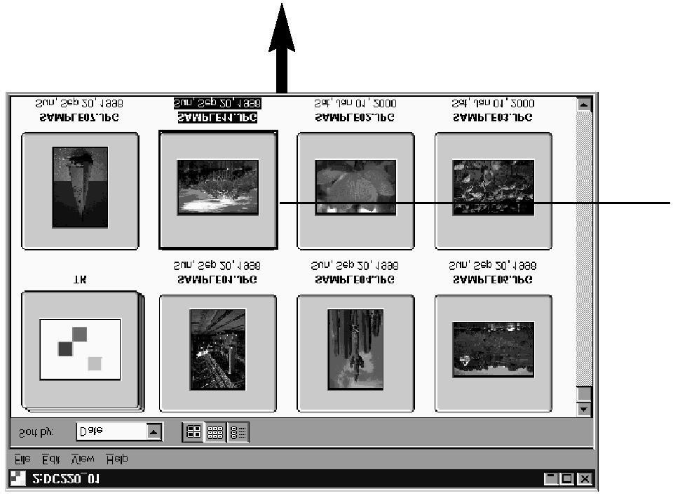 vyhlazení hran) Zrcadlové převrácení obrazu Rotace obrazu Změna velikosti obrazu (změna rozlišení) Tisk zobrazeného snímku (stránka 38) Uložení snímku na pevný disk do souboru v následujících