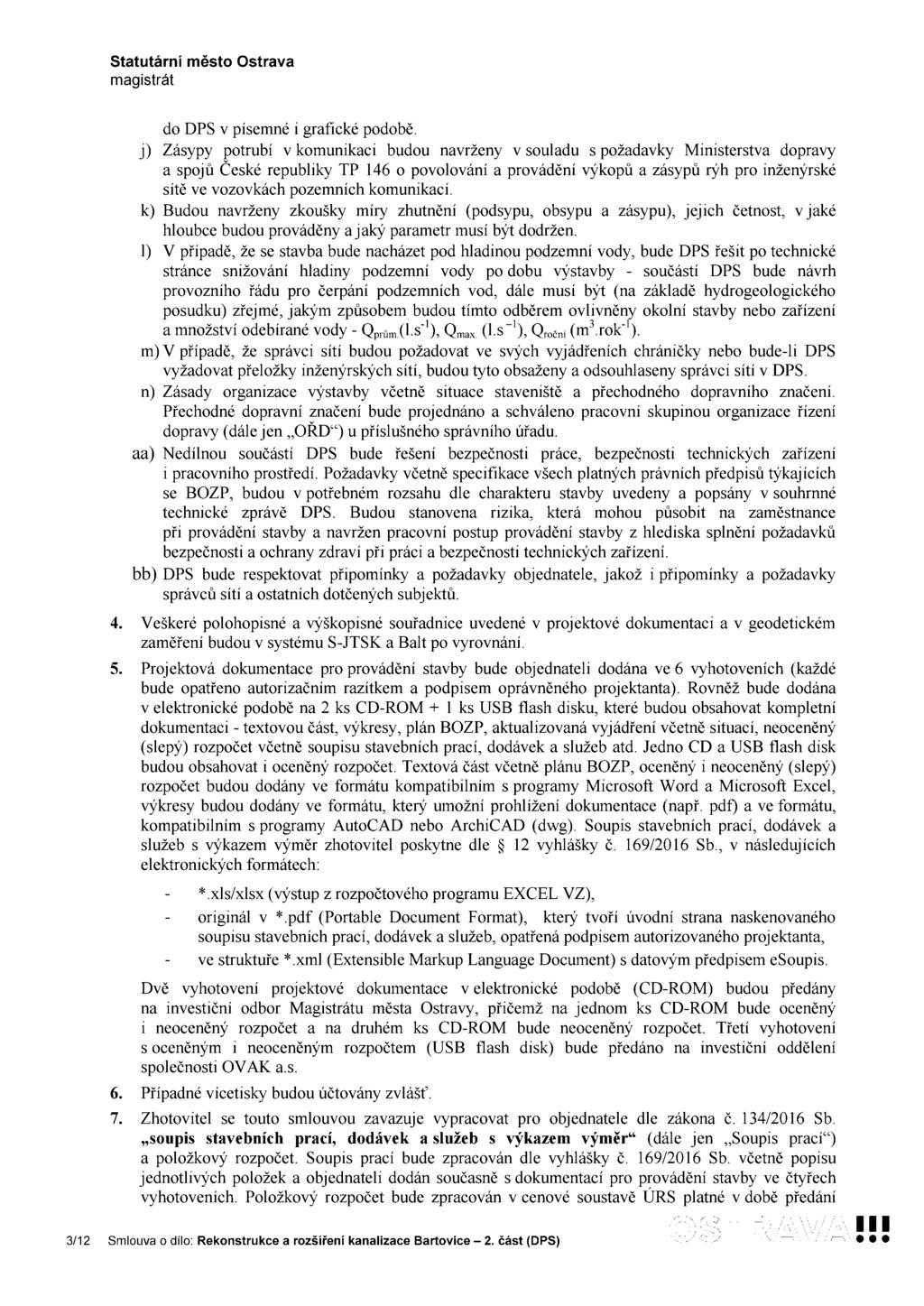 do DPS V pisemné i grafické podobě.