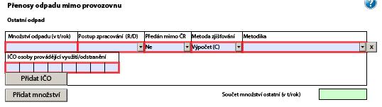 Varianty: a) náhled povinných polí (viz červené orámování) v případě volby ANO u položky Předán mimo ČR.