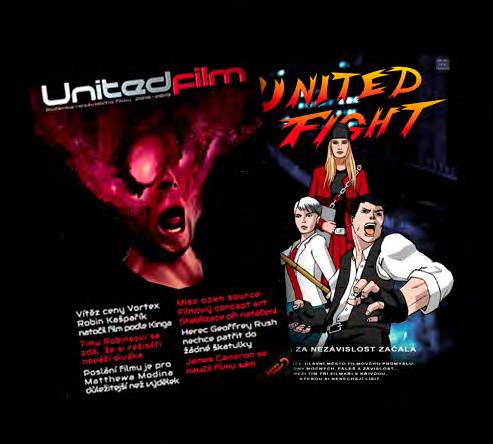 Publikační činnost Ročenka nezávislého filmu Unitedfilm tištěná varianta v nákladu 1000ks Oborová 52 stránková tiskovina za rok 2018, s platností po celý rok 2019, vyšla již třetím rokem jako
