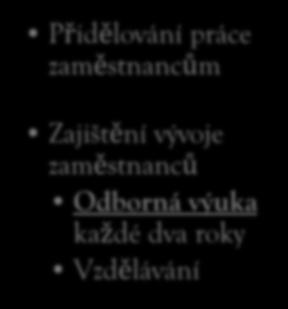 Povinnosti zaměstnavatele Poskytování práce Ochrana zaměstnanců