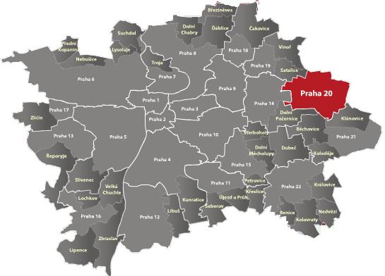 1. Sociálně demografická analýza Městská část Praha 20 je jednou z 57 městských částí hlavního města, do roku 2001 používala název Městská část Praha Horní Počernice.