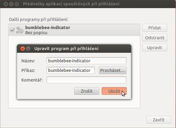 bumblebee Když bude po restartu použita graﬁka Nvidia tak o
