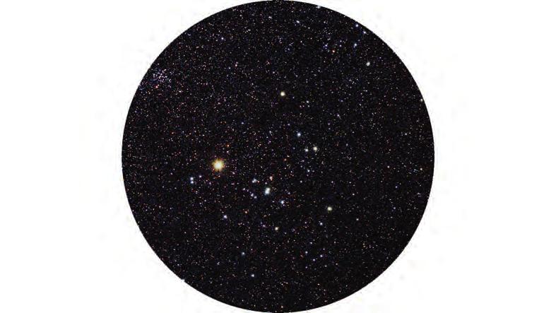 Výrazně rozšířené zorné pole umožňuje ponořit se do široce rozložených shluků hvězd nebo galaxií, zatímco jsou jednotlivé hvězdy jasně viditelné jako ostré body.