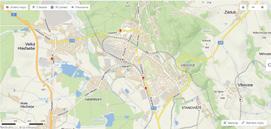 (747) 75,5 km 60 km Smrkovec 50 km 214 40 km 30 km 20 km