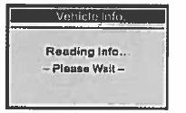 1) V nabídce diagnostiky pomocí ŠIPKY NAHORU/DOLŮ nalistujte položku Vehicle Info a stiskněte tlačítko ENTER.