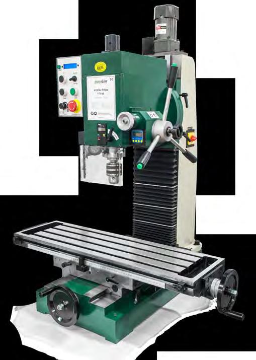 BF 20 Vario Mimořádně stabilní vrtačko-frézka pro velmi přesnou, rychlou a bezpečnou práci. Elektronicky plynule regulovatelné otáčky vřetene a digitální odečítání zdvihu pinoly.