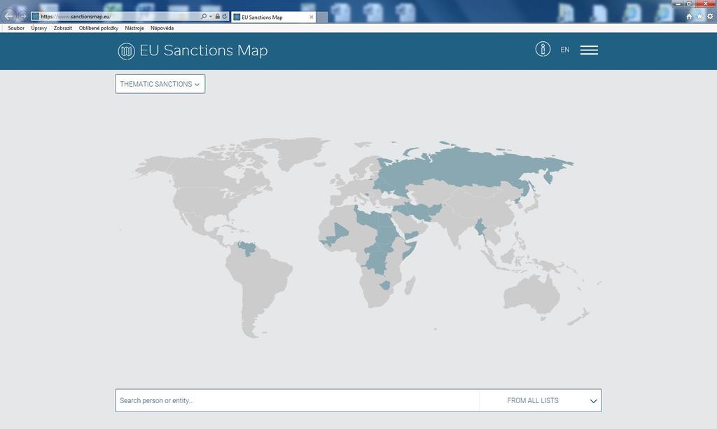 Sankční mapa EU
