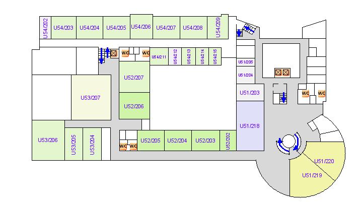 Interaktivní mapa budovy U5