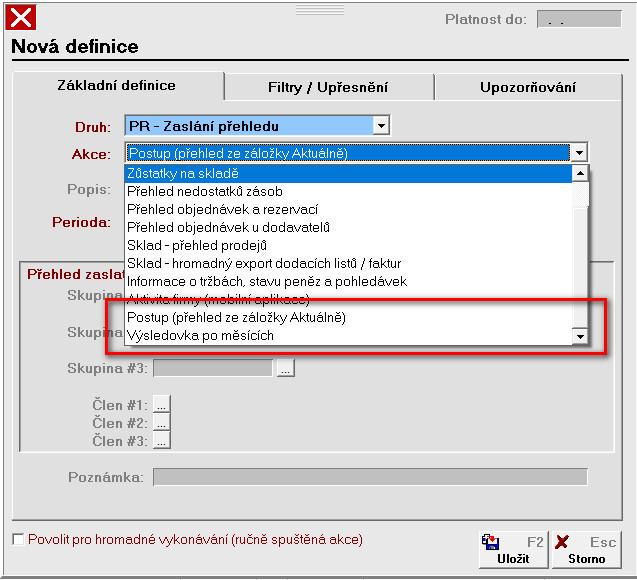 V Elektronickém agentovi, který slouží k zasílání přehledů o dění ve společnosti na e-maily oprávněných uživatelů (resp. zaměstnanců) či k automatickému provádění některých akci, přibyly ve verzi X6.