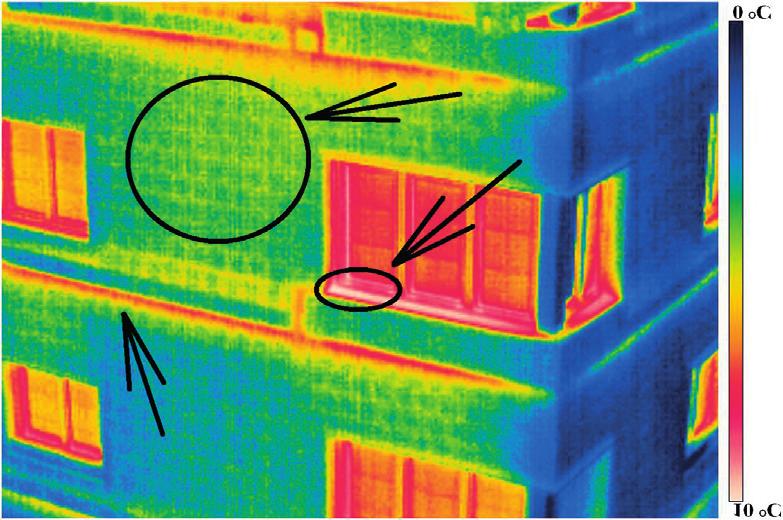 Pro měření v interiéru budovy platí podobná pravidla s tím rozdílem, že za tzv. zdánlivě odrážející se teplotu můžeme dosadit střední radiační teplotu.