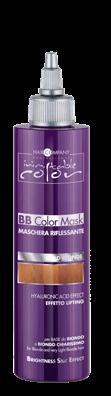 INIMITABLE BLOND BB COLOR MASK BAREVNÉ MASKY BB MULTITÓNOVACÍ MASKY S LESKEM 8 odstínů + 4 trendové odstíny ZACHOVÁNÍ ŽIVOSTI BARVY ANTIOXIDAČNÍ ÚČINKY DÍKY VÝTAŽKU Z KASSIE, KTERÁ MÁ REGENERAČNÍ A