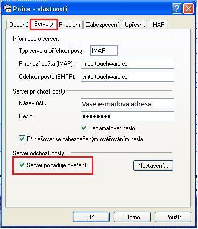 odpovědi: Vaše e-mailová adresa 23) Přejděte na záložku Servery 24) Na záložce překontrolujte