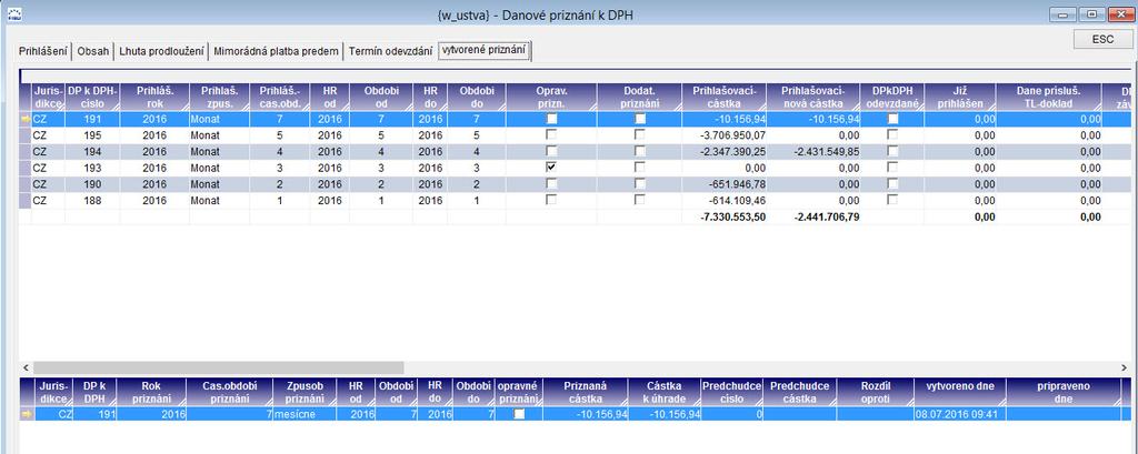 >Kontrolní hlášení k DPH// V rámci modulu tiskových sestav je možnost vytvářet automatizované exporty na daňový portál v HTML-formátu.