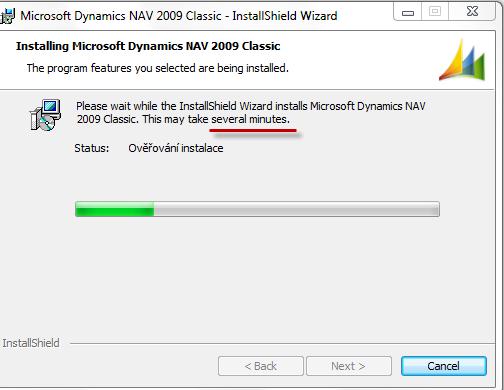Installation MS Dynamics NAV 2009 R2 (will be used by