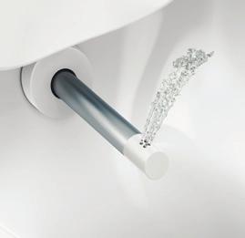4 OVLÁDÁNÍ TOALETY SE ZABUDOVANOU SPRŠKOU Toaletu se zabudovanou bidetovou sprškou lze volitelně ovládat s otočným tlačítkem nebo přes aplikaci.