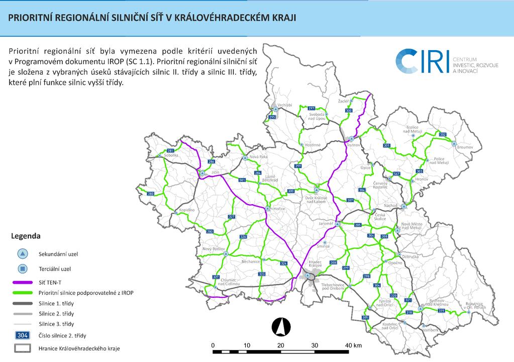Téma: Doprava Prioritní regionální silniční síť v Královéhradeckém kraji
