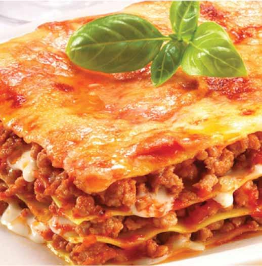 besciamella, carne tritata, pomodoro, formaggio 2.