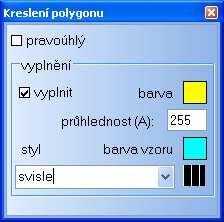 Základní konstrukce a modifikace dat - konstrukce prvků: bodový objekt, lomená čára (bez omezení počtu vrcholů), kružnice, kruhový oblouk, polygon (včetně komplexních areálů, s dírami), buňka -