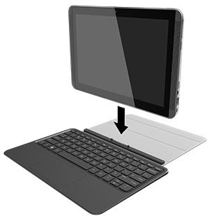 Připojení tabletu k základně s klávesnicí Základna s klávesnicí může být buď připojena k tabletu nebo může být po spárování používána i