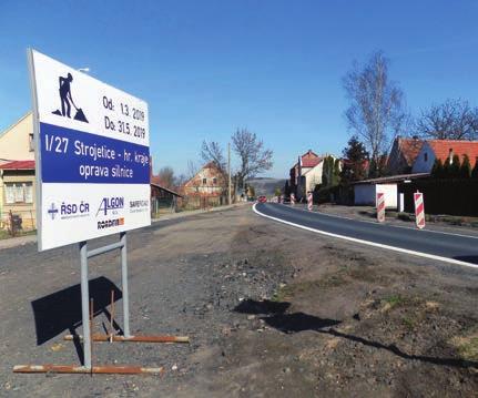 Strojetice Ve Strojeticích se opravovala silnice Od začátku dubna do konce května se byla plánována oprava silnice I/27 ze Strojetic až na hranici Ústeckého kraje (tedy po křižovatku na Kolešov).
