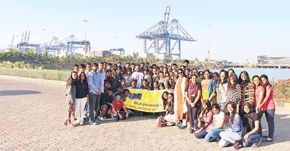 students visited the port alongwith 4 in-charge faculty members.