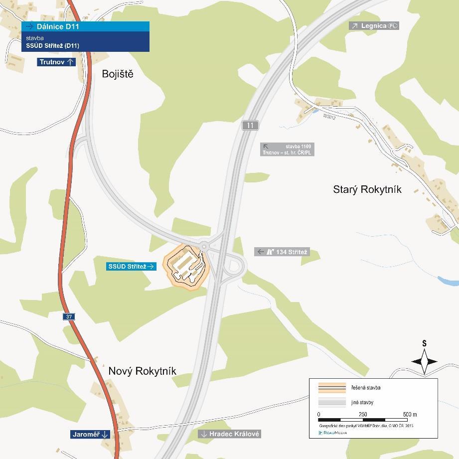 SSÚD Střítež Příprava stavby: Centrální komise v 04/2018 schválila záměr projektu.