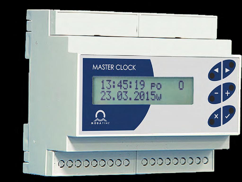 řada HN 60 hlavní hodiny řízené radiosignálem DCF77 nebo GPS Hlavní hodiny v provedení mini vhodné pro řízení malých systémů jednotného času do 20 nebo 100 ks (dle typu) podružných hodin.