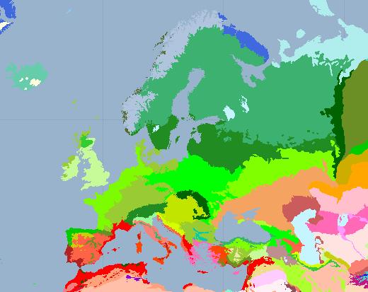 Biogeografické a vegetační členění Evropy Vegetačně geografické oblasti Evropy