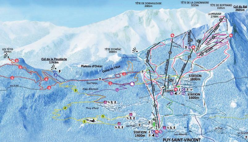 8x snowpark (boardercross, U-rampa, vlek) kluziště, sáňkařská dráha, paragliding, restaurace, bary, obchody Rezidence Pra Sainte Marie*** přímo u nástupní