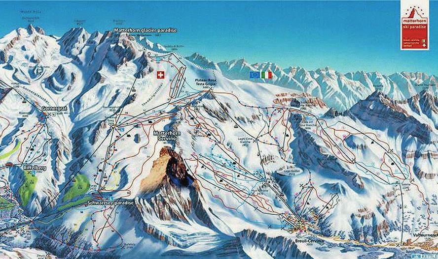 střediska ndaz Skipas Cervinia skipas do let ZDARMA na Švýcarsko cenově velmi atraktivní nabídka lyžařská fantazie pod Matterhornem na úbočích čtyřtisícovek přes kopec do švýcarského Zermattu safari