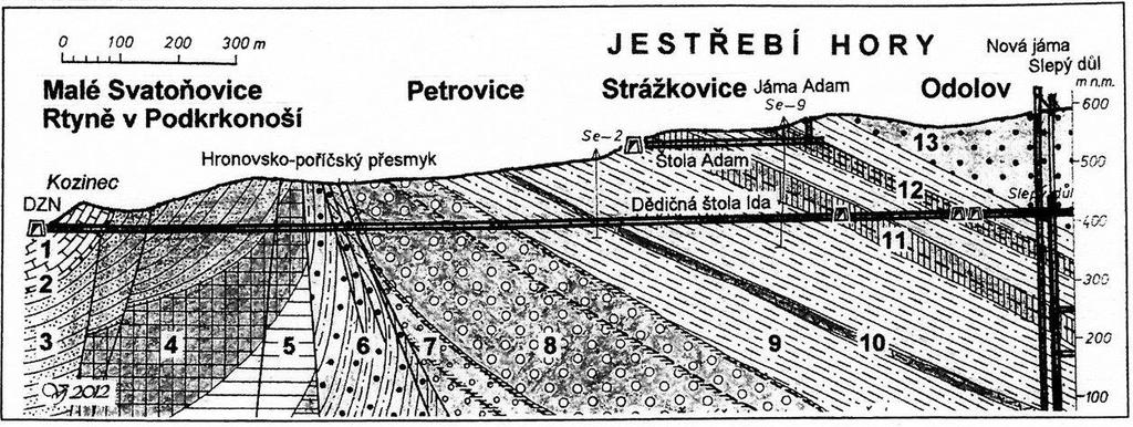 Obr. 2 Magnetické a tíhové anomálie a jejich gradienty Interpretátor (geofyzik) pak spočítá gradient této anomálie (obr.