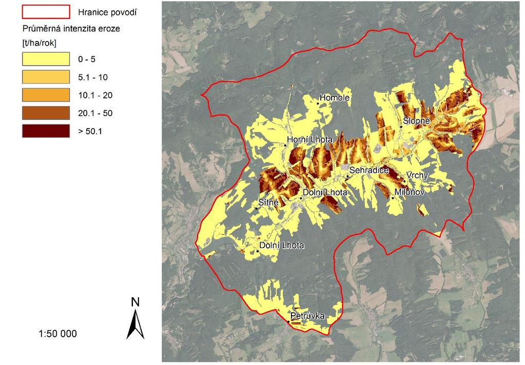 Modelování transportu erozního fosforu Obr. 3.