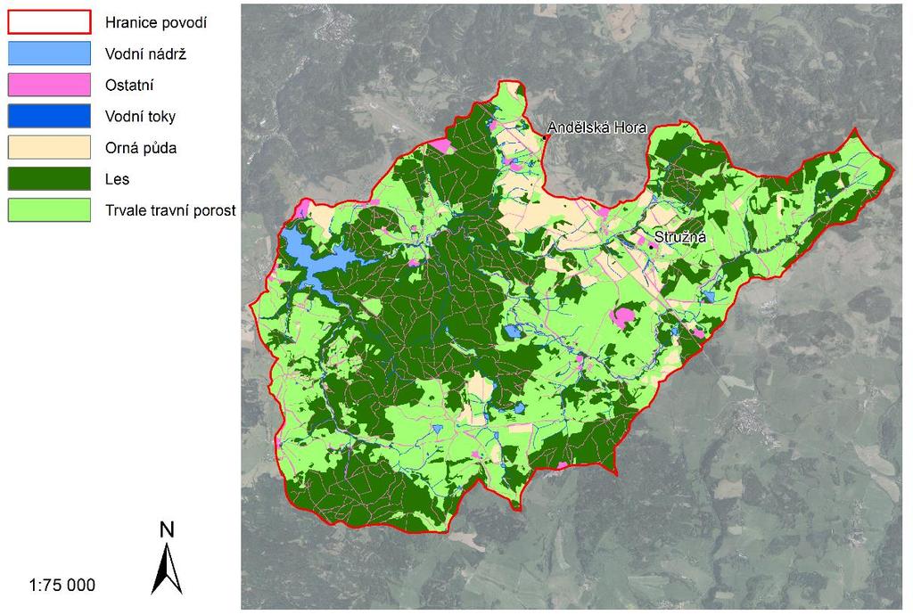 ostatních tří území odlišuje především velmi nízkou průměrnou roční ztrátou půdy, která je 0,451 t.ha -1.rok -1.