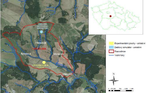 Transport půdy a fosforu vodní erozí Ing. Barbora Jáchymová Obr. 4.1 Experimentální povodí Býkovického potoka 4.1.2 Povodí HOAL Druhou lokalitou je území HOAL v rakouském Petzenkirchenu.