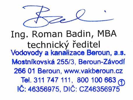 Záznamy o platnosti kanalizačního řádu: Kanalizační řád byl schválen podle 14 zákona č. 274/2001 Sb.