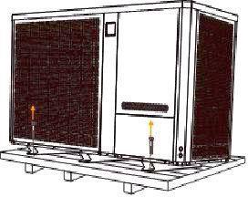 Pro instalatéry a profesionály 1. PŘEPRAVA 1.1. Skladování nebo přeprava tepelného čerpadla musí probíhat ve vzpřímené poloze.