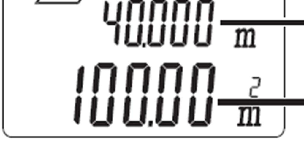 Dostupné jsou následující jednotky: m = metry ft = foot in = inch - - - - - = feet/inch Zahájení měření Měření lze provádět, jen když je zapnutý laser.