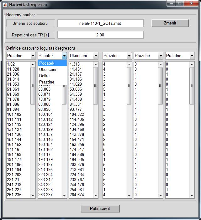 Stejně jako tomu je u programu MoReg_Viewer, i MoReg_Metric umožňuje uživateli zobrazení nástroje v českém či anglickém jazyce.